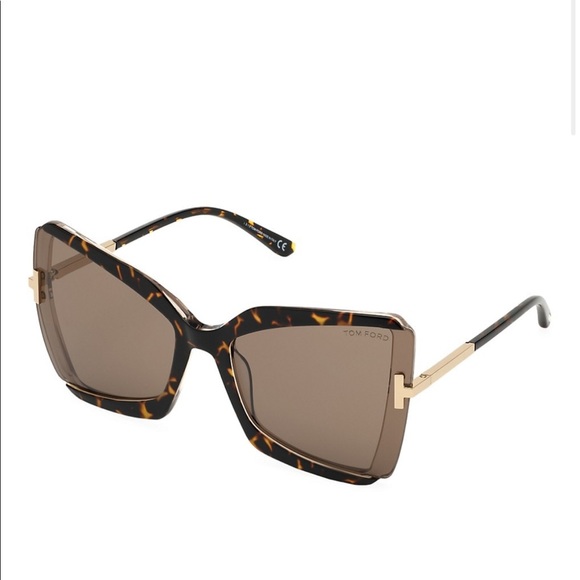 Tom Ford Gia 63MM Butterly Sunglasses in Havana AUTHENTIC